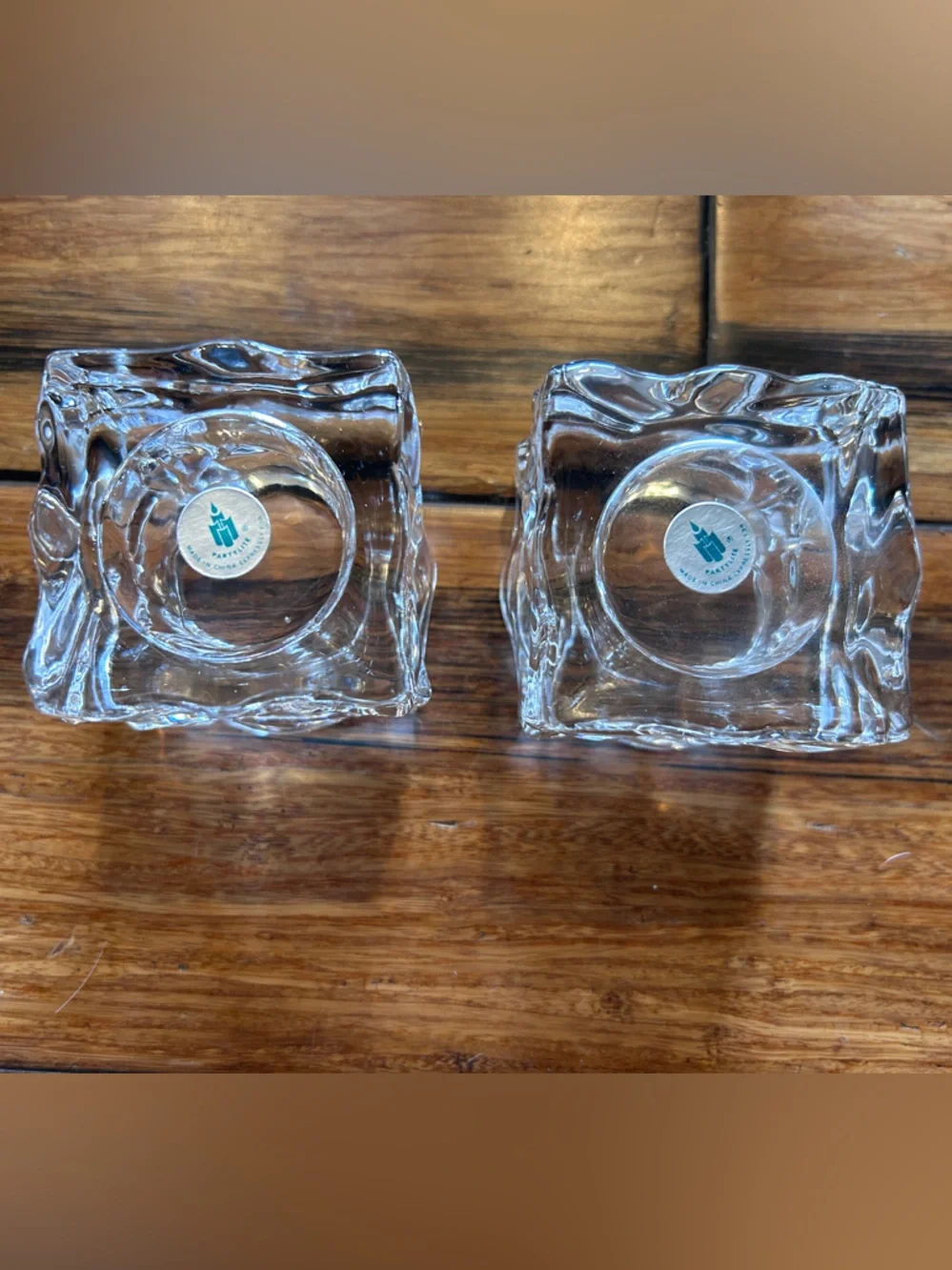 PartyLite Glacier Pair glass votive holders. Set of 2. Excellent condition. - Picture 4 of 7